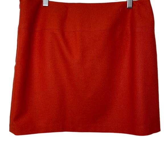 Gap Mini Skirt Wool Blend Front Pockets Lined Size 8 - Picture 7 of 7